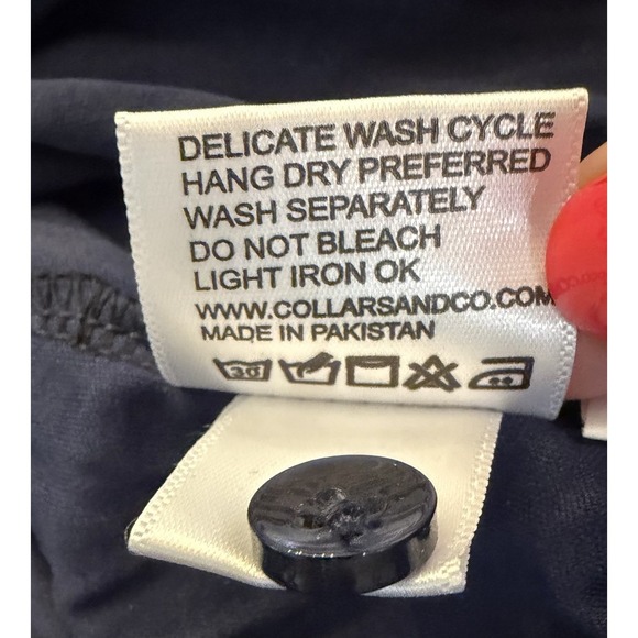 Collars & Co Polo Shirt Men XLarge Performance Blue Stiff Dress Collar NWT - Picture 8 of 12